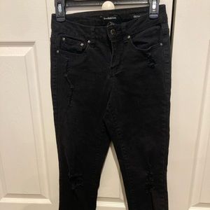 Size 2 distressed black jeans